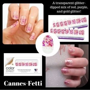 Color Street-Cannes Fetti Overlay- 100% Real Nail Polish Strips